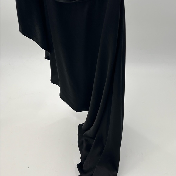 Cinq a Sept Silk Eliza Strapless Asymmetrical Cocktail Black Dress - Size 12 - Picture 6 of 6